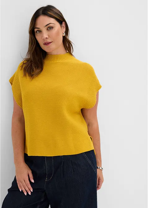 Strikket vest med viskose, bonprix