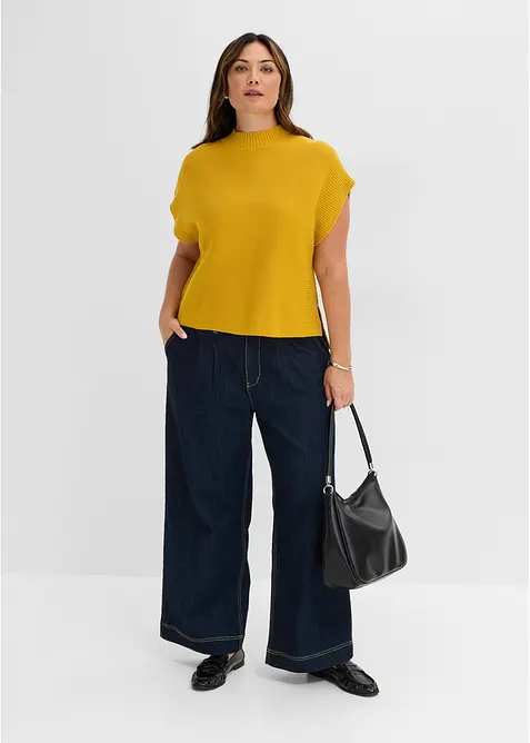 Strikket vest med viskose, bonprix