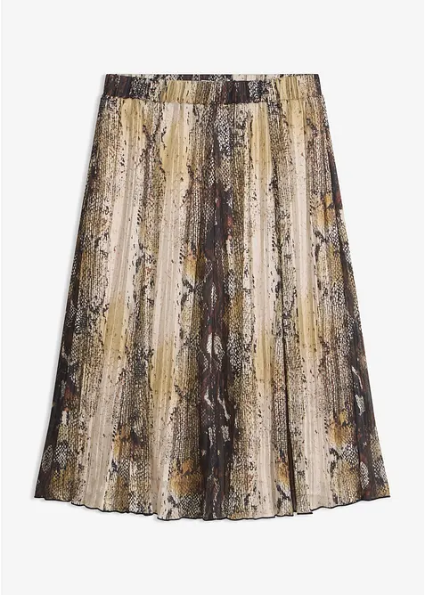 Krinklet chiffonskj&oslash;rt med glittergarn, bonprix