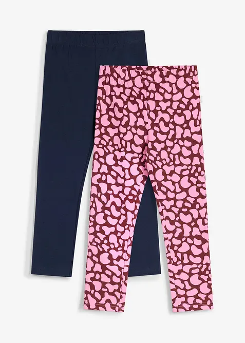 Leggings fra Lurchi av elastisk &oslash;kologisk bomullsmiks (2-pack), Lurchi