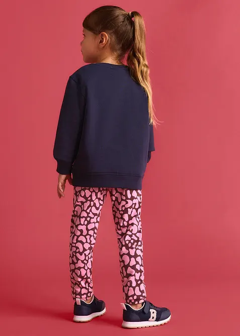 Leggings fra Lurchi av elastisk &oslash;kologisk bomullsmiks (2-pack), Lurchi