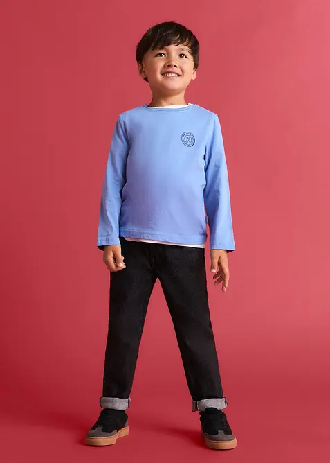 Lurchi langermet topp i myk, &oslash;kologisk bomull (2-pack), Lurchi