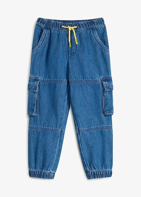 Cargo-slip on-jeans av myk bomull fra Lurchi, Lurchi