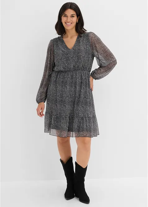Jerseykjole i fin mesh, bonprix