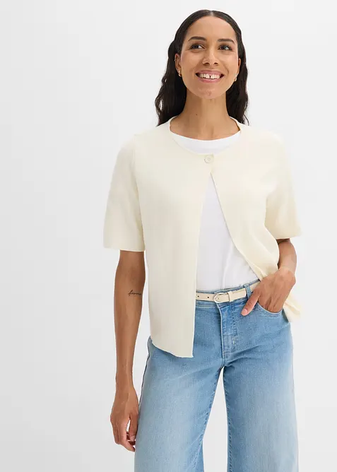 Cardigan i bomullsmiks, bonprix