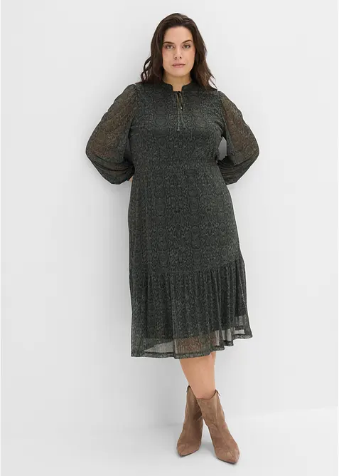 Jerseykjole i fin mesh, bonprix