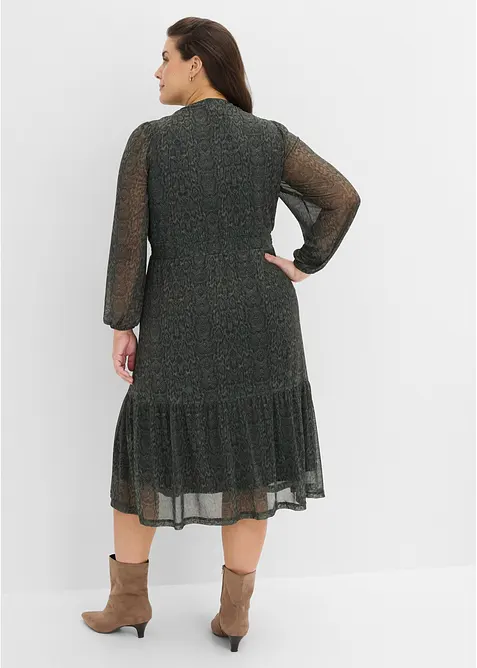 Jerseykjole i fin mesh, bonprix