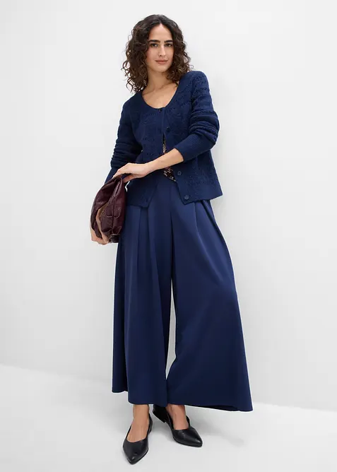Cardigan med hullm&oslash;nster, bonprix