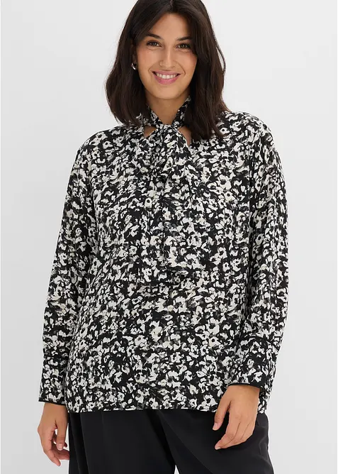 Bluse med knyteskjerf, bonprix