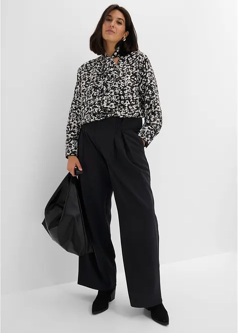 Bluse med knyteskjerf, bonprix