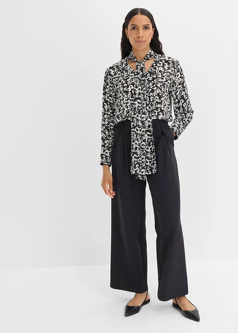 Bluse med knyteskjerf, bonprix