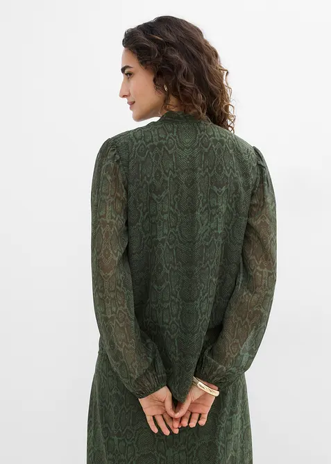 Bluse med blondepynt, bonprix