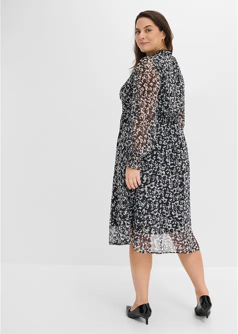 Midikjole med asymmetrisk fald, bonprix