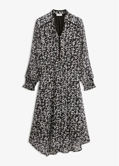 Midikjole med asymmetrisk fald, bonprix