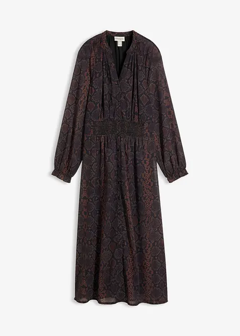Chiffonkjole med vide ermer, bonprix