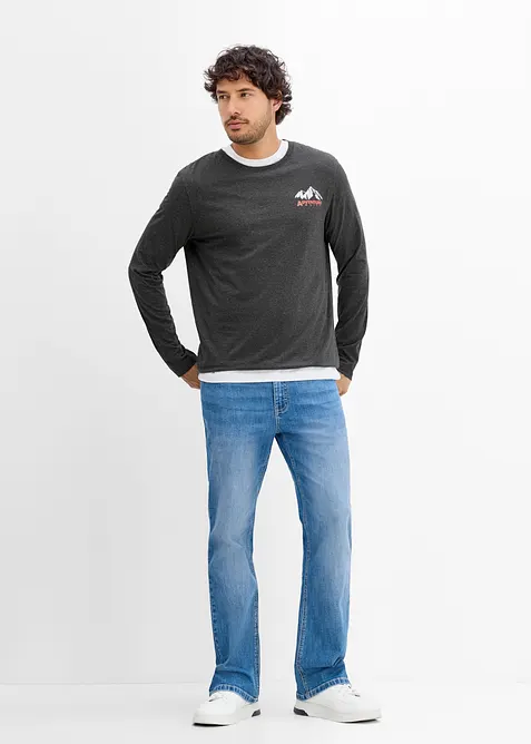 Langermet topp (2-pack), bonprix