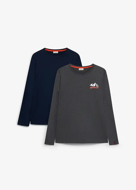 Langermet topp (2-pack), bonprix