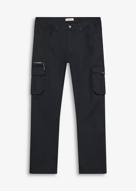 Classic fit-cargobukse med elastisk linning, straight, bonprix