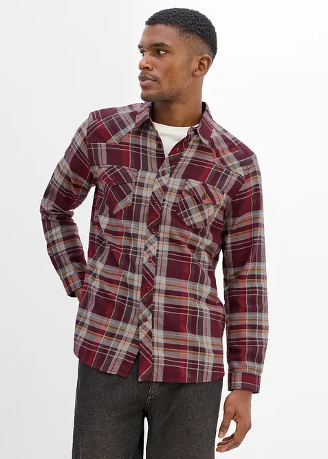 Flanellskjorte i 100% bomull, bonprix