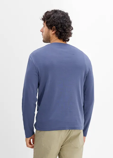 Langermet T-skjorte fra Henley (2-pack), bonprix