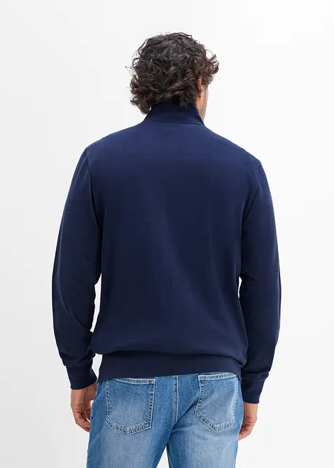 Sweatjakke i 100% bomull med st&aring;krage, bonprix