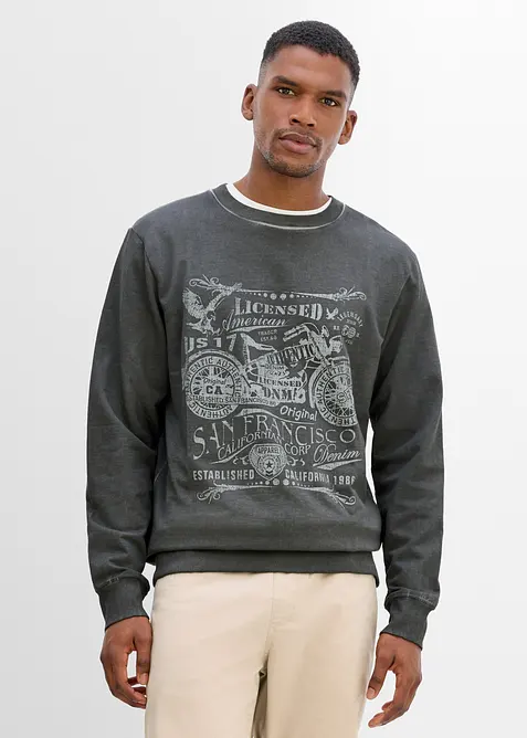 Sweatshirt i 100% bomull, bonprix