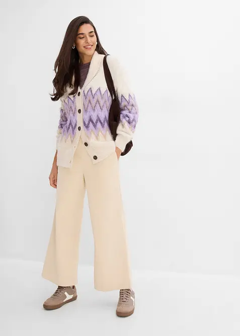 Cardigan med fint strikkem&oslash;nster, bonprix