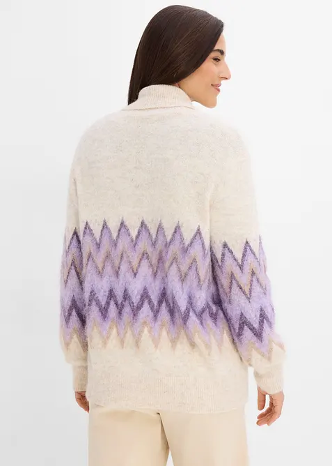 Cardigan med fint strikkem&oslash;nster, bonprix