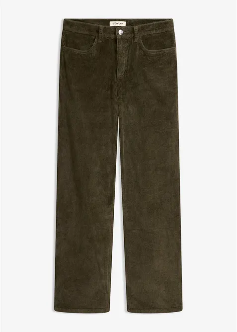 Cordbukse med utsvingte ben, bonprix