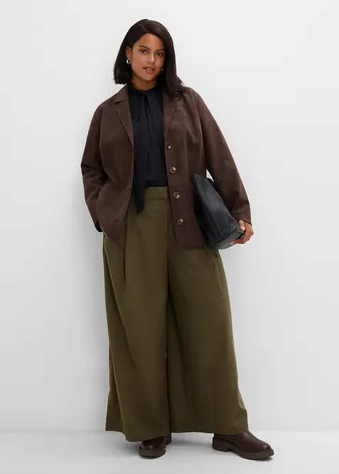 Blazer av imitert semsket skinn, bonprix