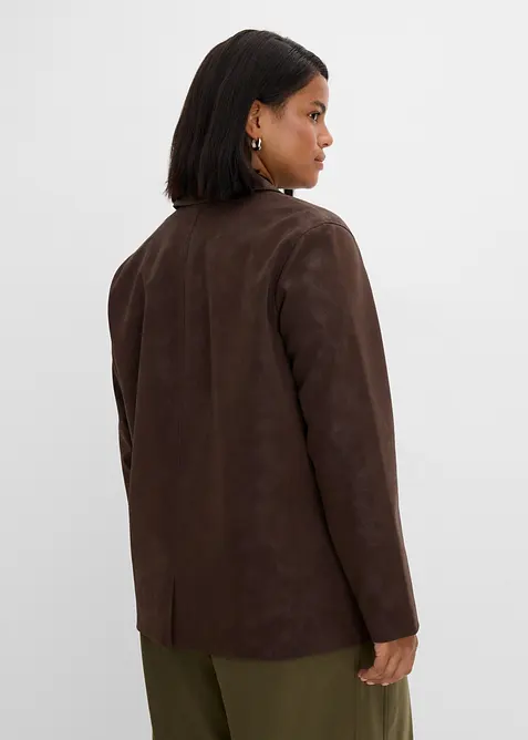 Blazer av imitert semsket skinn, bonprix