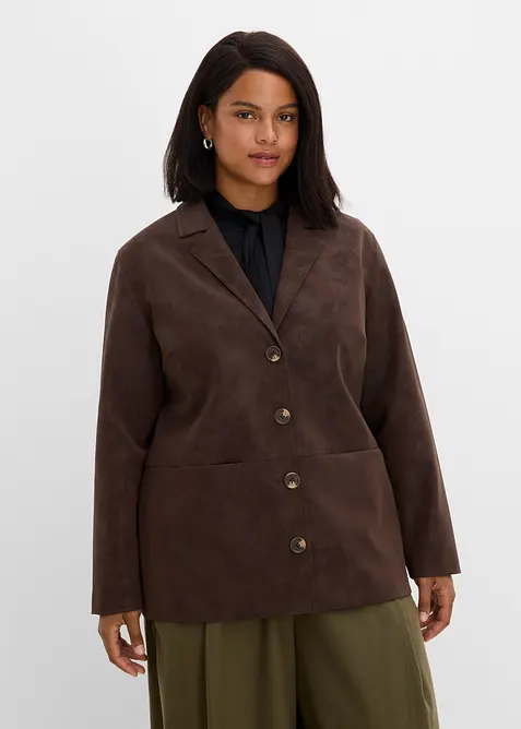 Blazer av imitert semsket skinn, bonprix