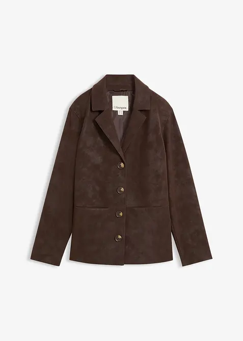Blazer av imitert semsket skinn, bonprix