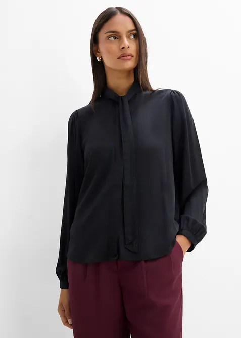 Knytebluse i 100% modal, bonprix