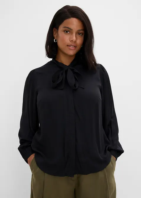 Knytebluse i 100% modal, bonprix