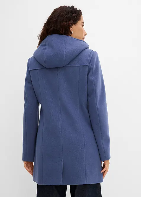 Lang jakke i ullstil med flanellf&ocirc;r, bonprix