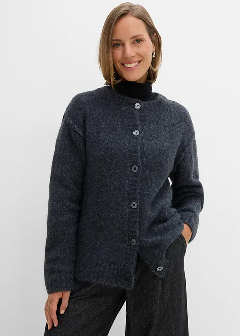 Cardigan med ull, bonprix