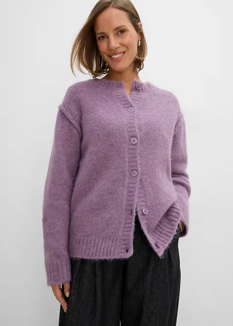 Cardigan med ull, bonprix