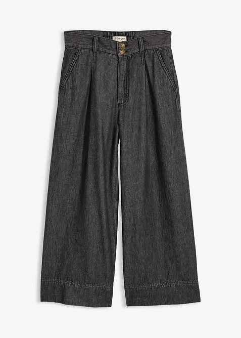 Kortere wide leg jeans, bonprix
