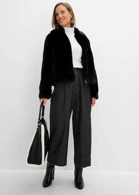 Kortere wide leg jeans, bonprix