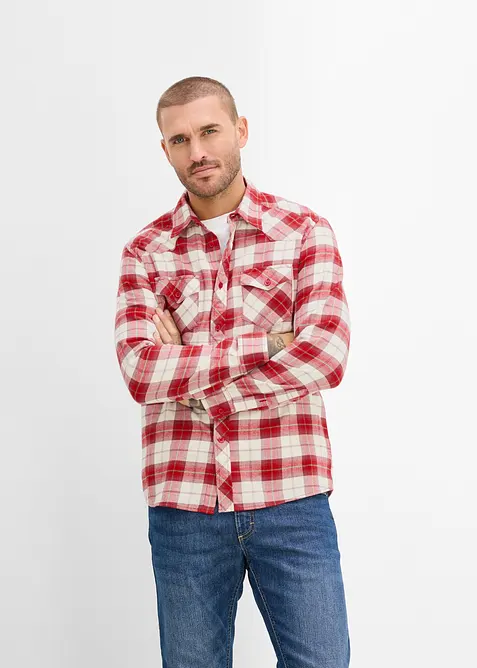 Flanellskjorte i 100% bomull, bonprix