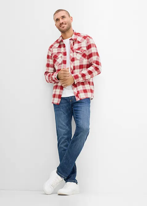 Flanellskjorte i 100% bomull, bonprix