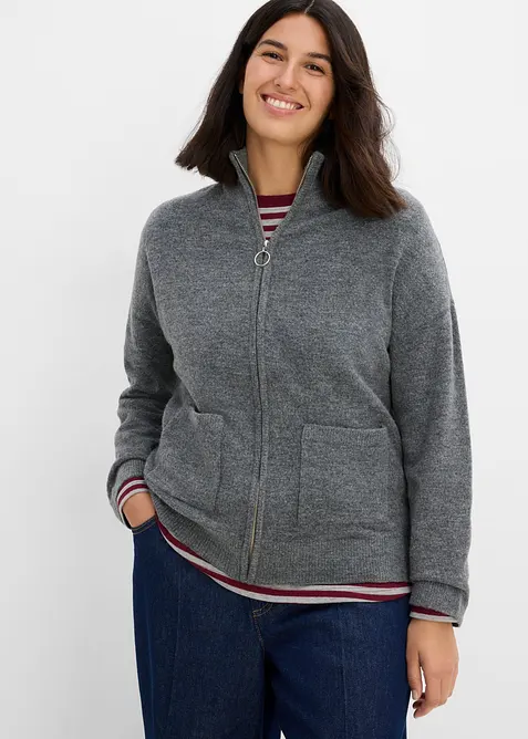 Cardigan med glidel&aring;s, bonprix