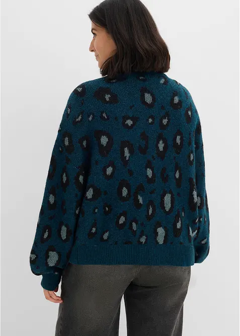 Cardigan med jacquardm&oslash;nster, bonprix