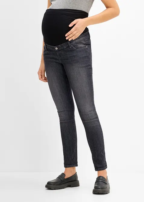 Elastiske mama jeans med &oslash;kologisk bomull, skinny, bonprix