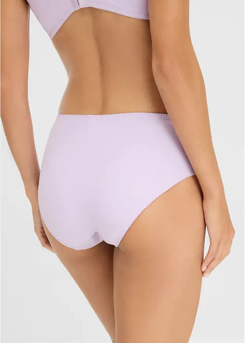 Truse med h&oslash;y midje og nydelige blonder (2-pack), bonprix