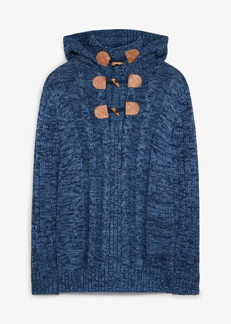 Grovstrikket hettegenser i regular fit, bonprix