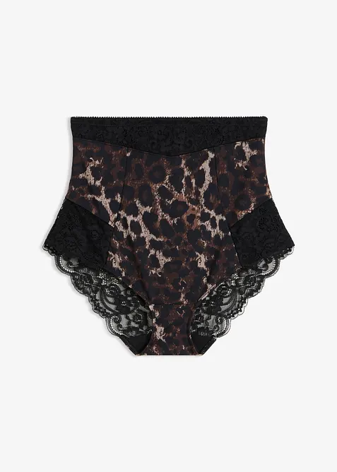 Medium shape truse med h&oslash;y midje og blonder, bonprix
