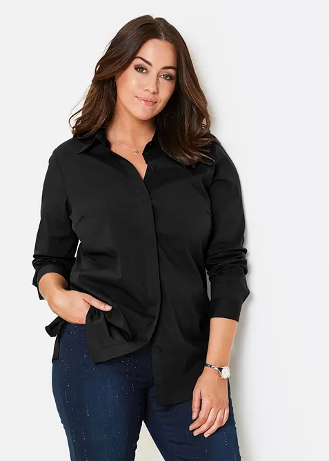 Lang stretchbluse, bonprix