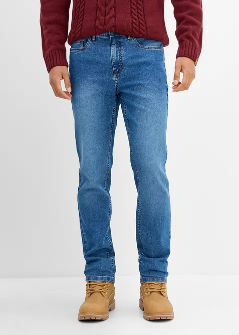 Regular Fit-jeans i lett denim, Straight (2-pack), bonprix